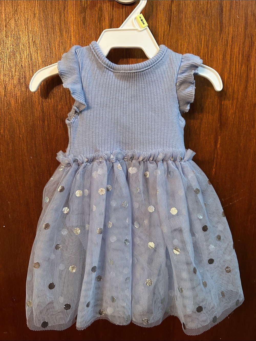 It’s Giving Elsa Vibes - Blue Dress with Silver Polka Dots